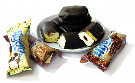 Line to produce chocolate glazed curd bars